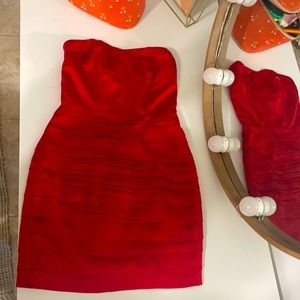 Beautiful and elegant silk red dress from express size 0